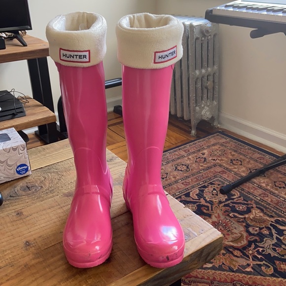 Pink Hunter Wellies boots - Picture 1 of 6